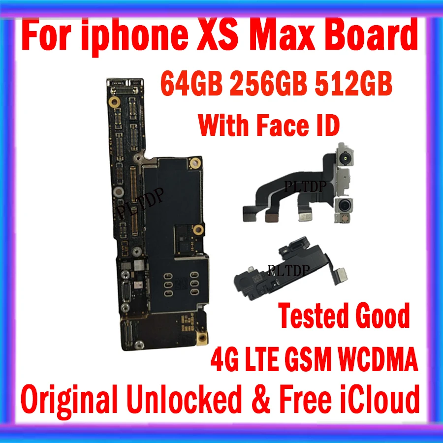 

Оригинальная материнская плата для iPhone XS Max материнская плата чистая iCloud LTE 4G сотовые логические платы Полная проверка пластина без идентификационной учетной записи Мб