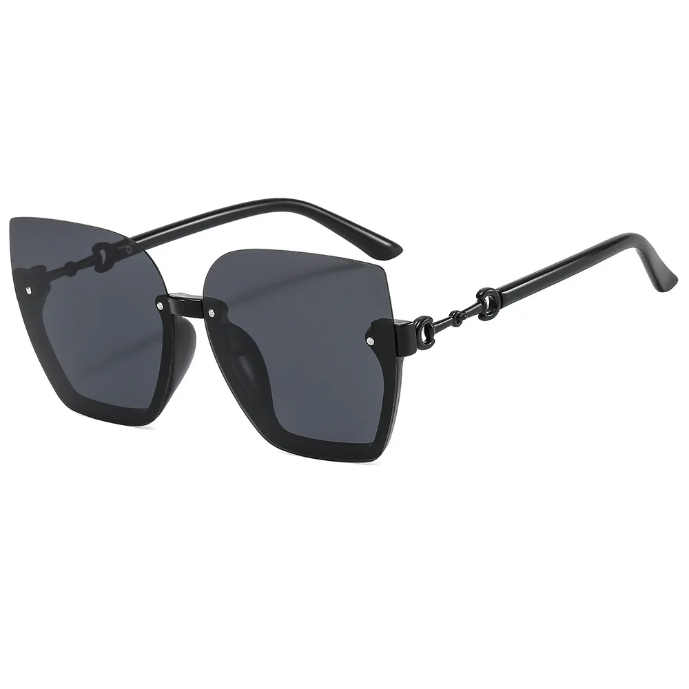 

European and American Big-name Ladies Sunglasses HD Polarized Retro Cat-eye Sunglasses Net Red Street Shot Ins Big-frame Glasses