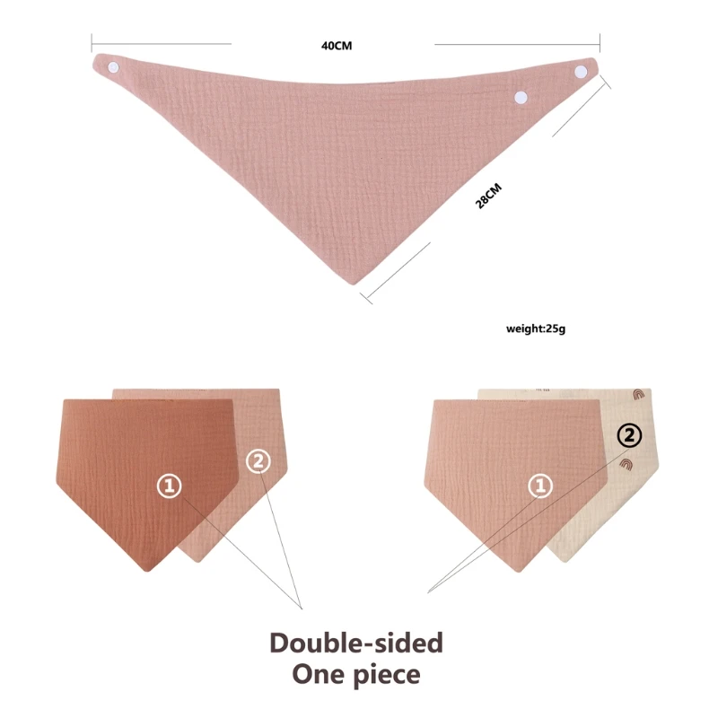 

Muslin Absorbent Saliva Towel Cloth Soft Cotton Bandana Baby Infants Feeding Bib