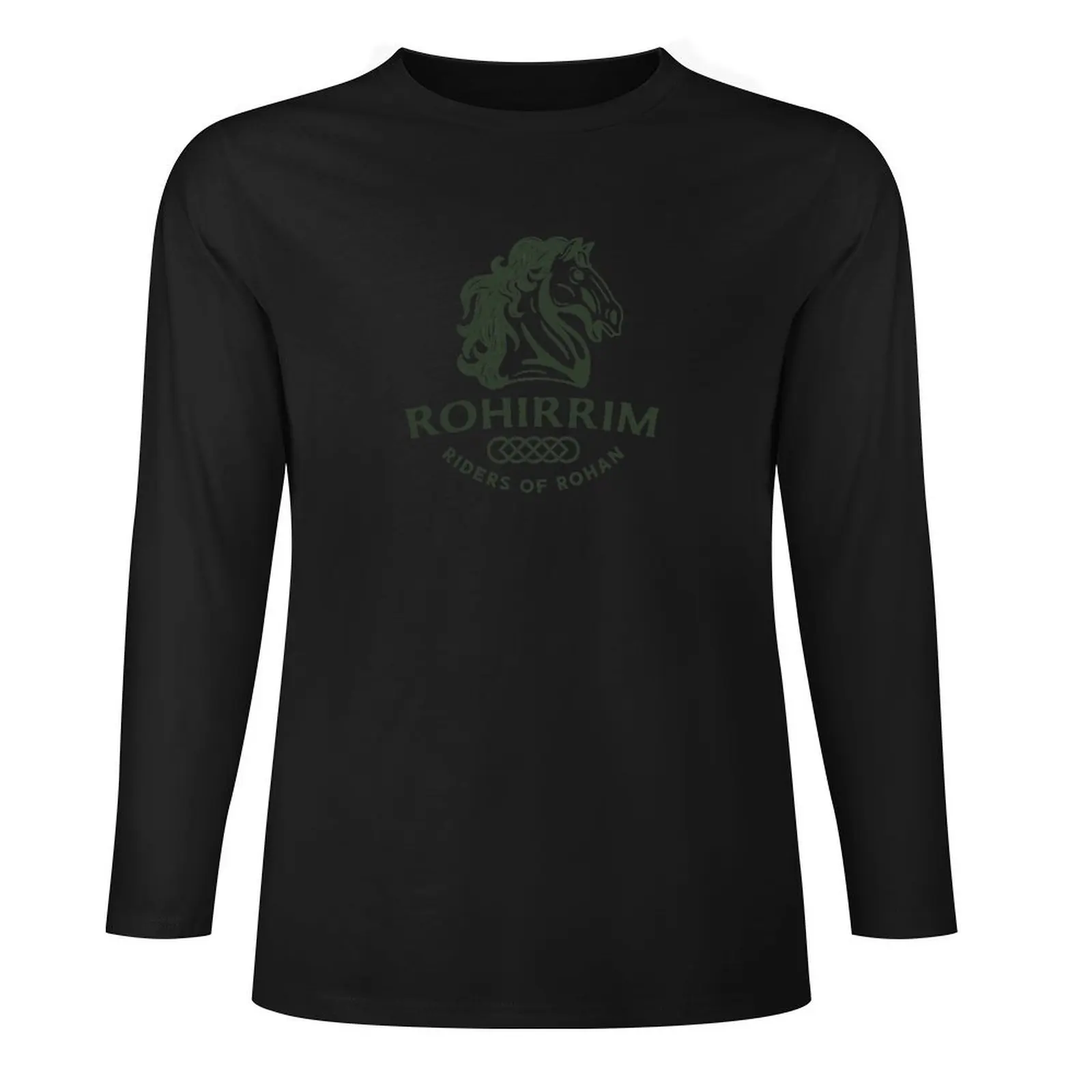 Длинная футболка Rohirrim милые топы с аниме простые черные футболки для мужчин