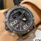 The Round Military Style Men Big Dial Watches Leather Band Fashion Multi-function Sports Dual Display Watch Relogio Masculino Other Image
