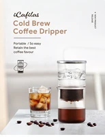 cold brew coffee maker 300ml premium iced coffee maker glass cold brew iced coffee maker with stainless steel mesh filter