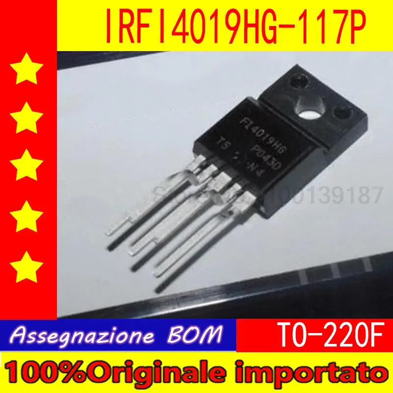 

10pcs/lot IRFI4019HG-117P IRFI4019HG IRFI4019H TO-220F-5N Channel MOS Transistor 150V 8.7A