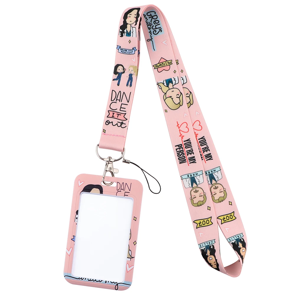 tv show office lanyard for keys id card cover badge holder business phone charm key lanyard neck straps keychain accessories free global shipping