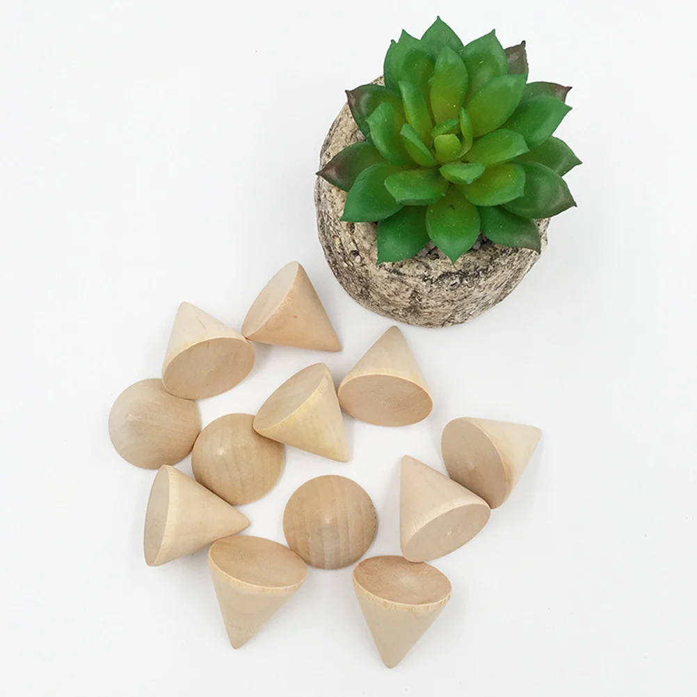 

Cone Ring Wood Wooden Cones Holder Display Stand Jewelry Craft Diy Crafts Organizer Unpainted Ornament Unfinished Finger Natural