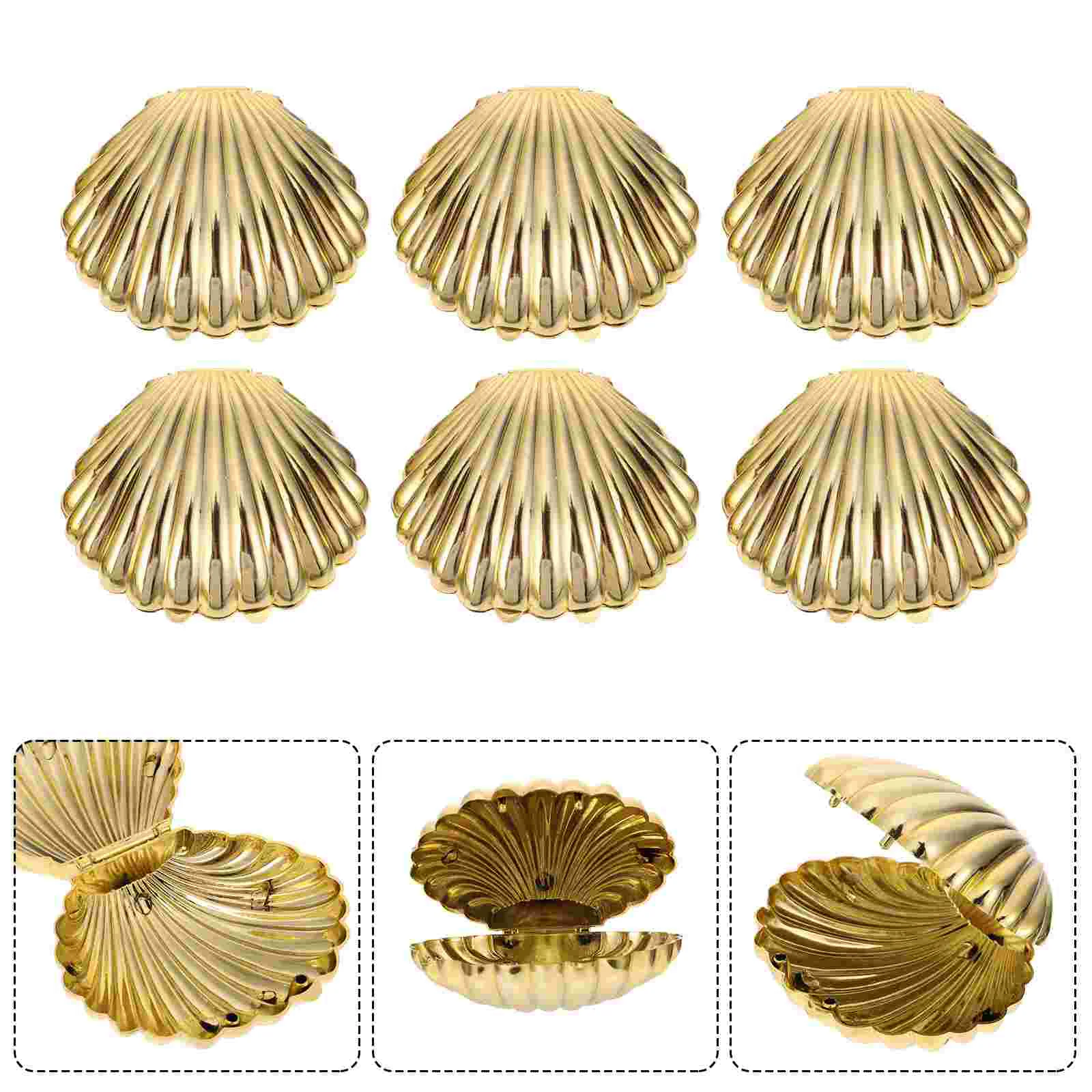 

10 Pcs Shell Candy Box Candy Containers Gifts Candy Favor Boxes Christmas Birthday Candy Box Plastic Ring Holder Candy Box Baby