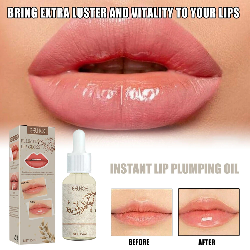 

15ml Essence Lip Gloss Day Night Oil Moisturizing Nourishing Repairing Anti Cracking Long Lasting Serum Cosmetic Sexy Lip Care