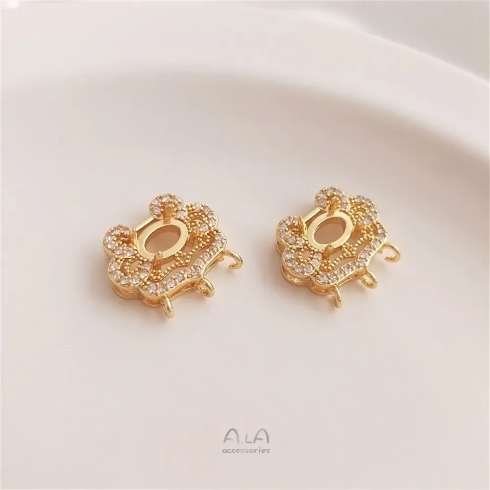 Упаковка из 14-каратного золота с микроинкрустацией цирконом Ruyi защитным замком