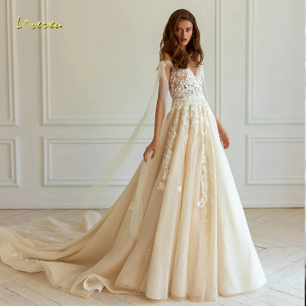 Женское-свадебное-платье-loverxu-ТРАПЕЦИЕВИДНОЕ-ПЛАТЬЕ-С-v-образным-вырезом-и-открытыми-плечами-элегантное-платье-с-аппликацией-из-бисера-2023