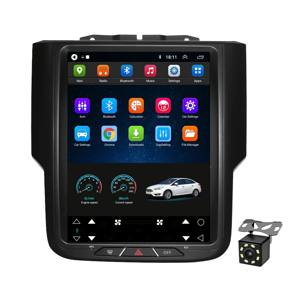 

Vertical Telsa Car Radio Android For Dodge RAM 2008-2019 Car Stereo FOR Dodge RAM 1500 Autoradio GPS Navigation Car Mp5 Player