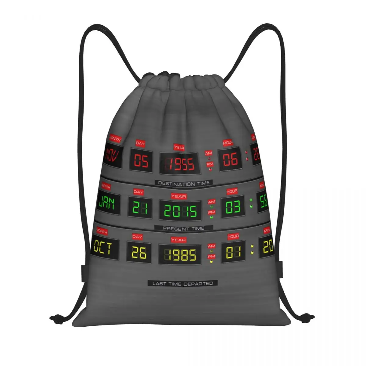 

Custom Back To The Future Drawstring Bag Men Women Lightweight 1980s Great Scott The Time Machine Sports Gym Storage Backpack