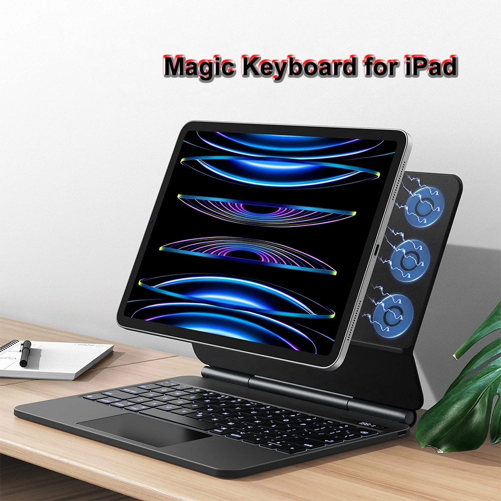 

Волшебная клавиатура для iPad Pro 12,9 11, подставка для iPad 10 поколения Air 4 5 10.9in 2022 2021, магнитная клавиатура