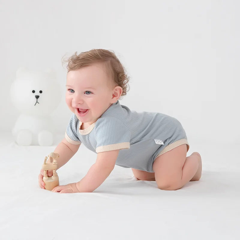 

Summer Bodysuits Infant Short Sleeve Pullover Triangle Romper Baby Boy Jumpsuit Kids One-piece Clothing Baby Girls Clothes