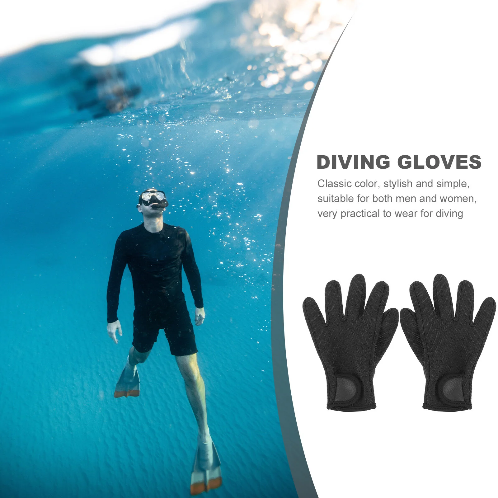 

Outdoor Swimming Gloves Portable Diving Work-out Beach Convenient Fishing Comfortable Sponge Elastic Fitness