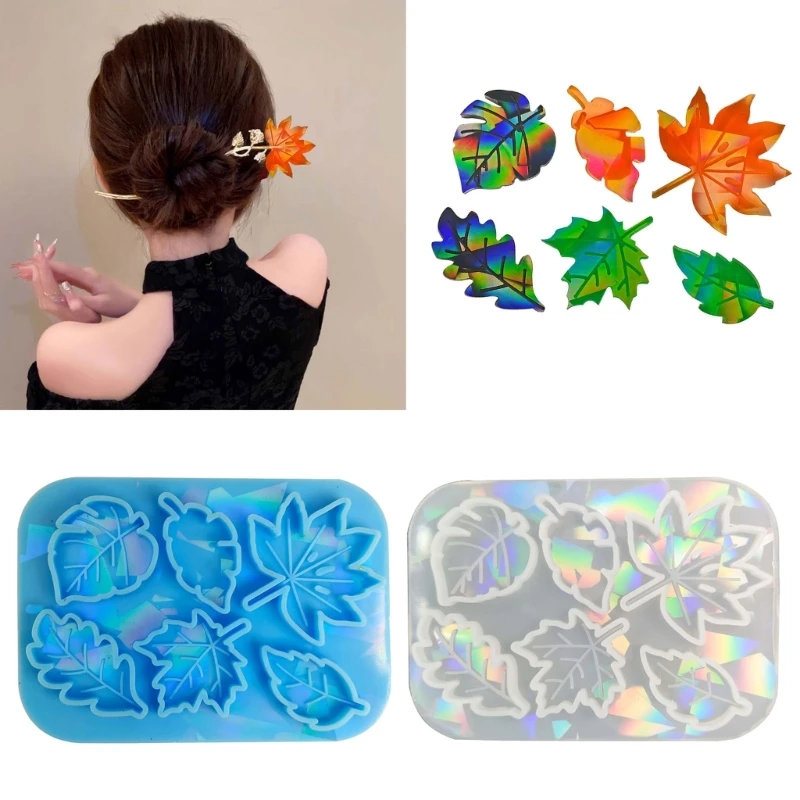 

Maple Leaf Hair Clip Mold Leaf Resin Casting Molds for Crafts DIY T8DE