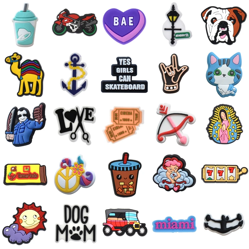

Girl Men Boy Decorations for Crocs Gifts Shoes Accessories Set Jeans Shoe Charms Packs Wholesale Bulk Para Pins Women Charm Kids