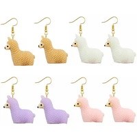 korean fashion earring simulation three dimensional cute alpaca animal earrings of womens jewelry accessories wholesale