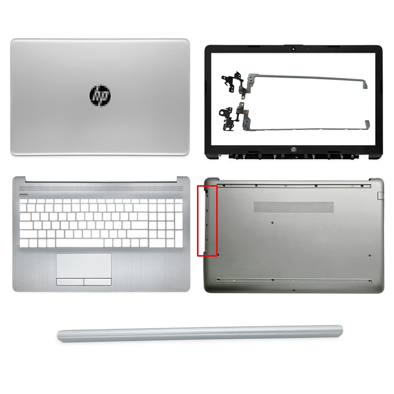 

New For HP 15-DA 15-DB 250 G7 255 G7 15-da0014dx Laptop LCD Back Cover/Front Bezel/Hinges/Palmrest/Bottom Case Silver L20434-001