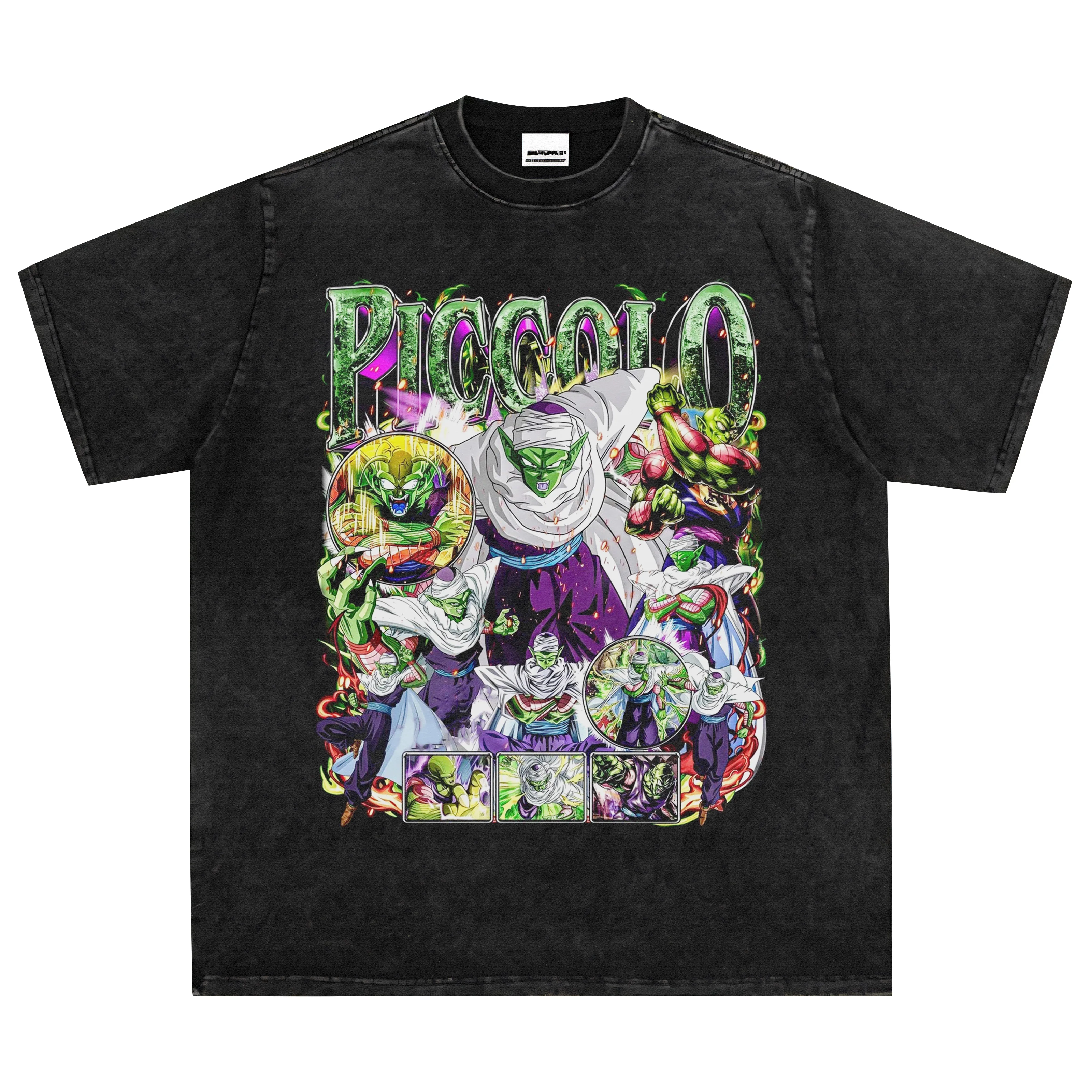 Wukong Аниме Футболка С Рисунком Унисекс Хлопковая Винтажная Стираная Короткими