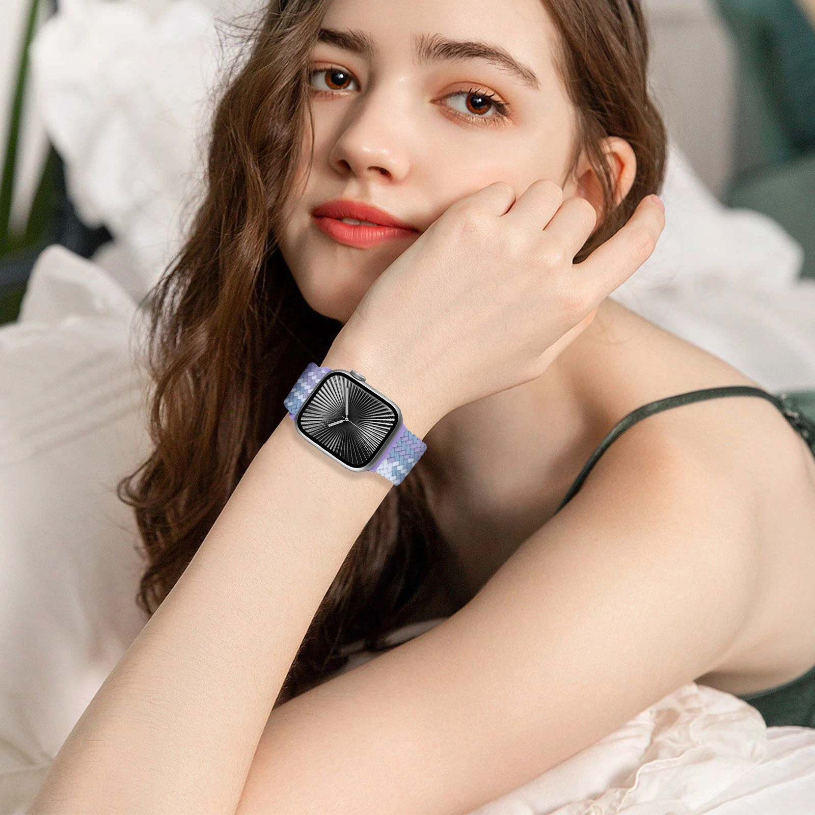 Магнитные плетеные ремешки для Apple Watch 44 мм, 42 мм, 46 мм, 45 мм, 41 мм, 40 мм, 49 мм, спортивные браслеты серии 11, 10, 9, 7, 6, 8. (art.: 3920dbc124867) - 3920dbc124867