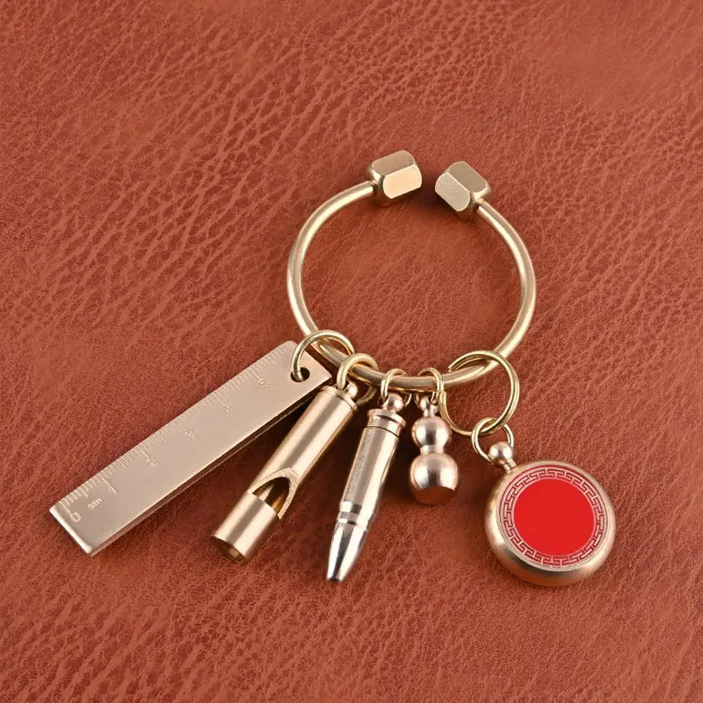 

Brass Keychain Reliable Practical Vibrant Color Brass Lock Clip Key Holders