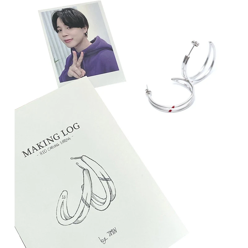 

Kpop Bangtan Boys JM Earring For Women Making Logo 13 Silver Color Earrings With You Gift Wedding Fashion Jewelry