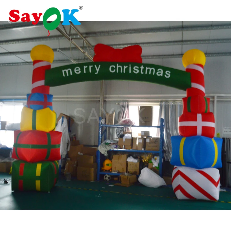 

SAYOK Inflatable Christmas Arch (16.4ft x 13.12ft) Inflatable Gift Box Archway with Lights for Outdoor Indoor Yard Decoration