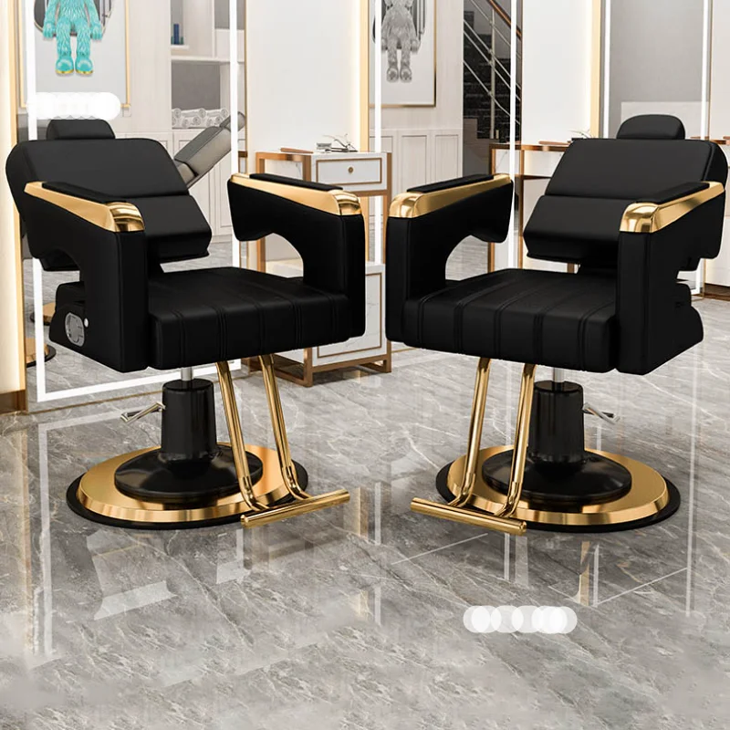 

Hair Salon Furniture Barber Chairs Beauty Salon Hairdressing Chair Professional Hair Cutting Recliner Lift Swivel Back Armchairs