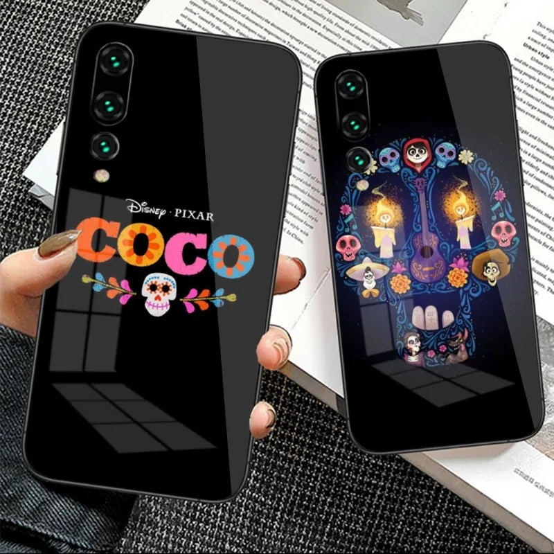 

Чехол для телефона с американским аниме Коко для Huawei P50 P40 P30 P20 Pro Mate 40 30 20 Pro Nova 9 8 7 PC стеклянный чехол для телефона