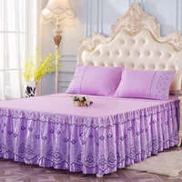 bedding bed skirt princess chinese style princess purple lace bed skirt bed cover twin bedspreads set pink bed spread full size
