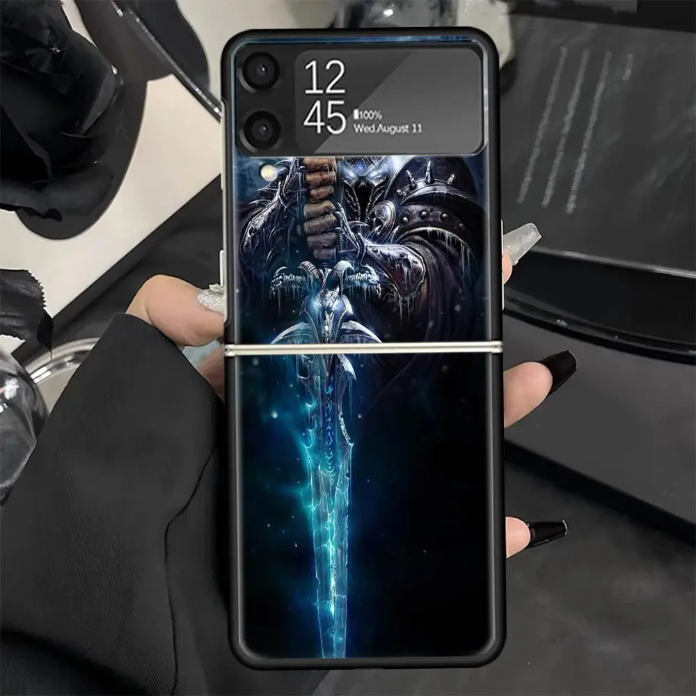 Чехол для телефона W-World Of W-Warcraft W-Wow Samsung Galaxy Z Flip 6 5 4 3 5G черный твердый чехол ZFlip6 ZFlip5