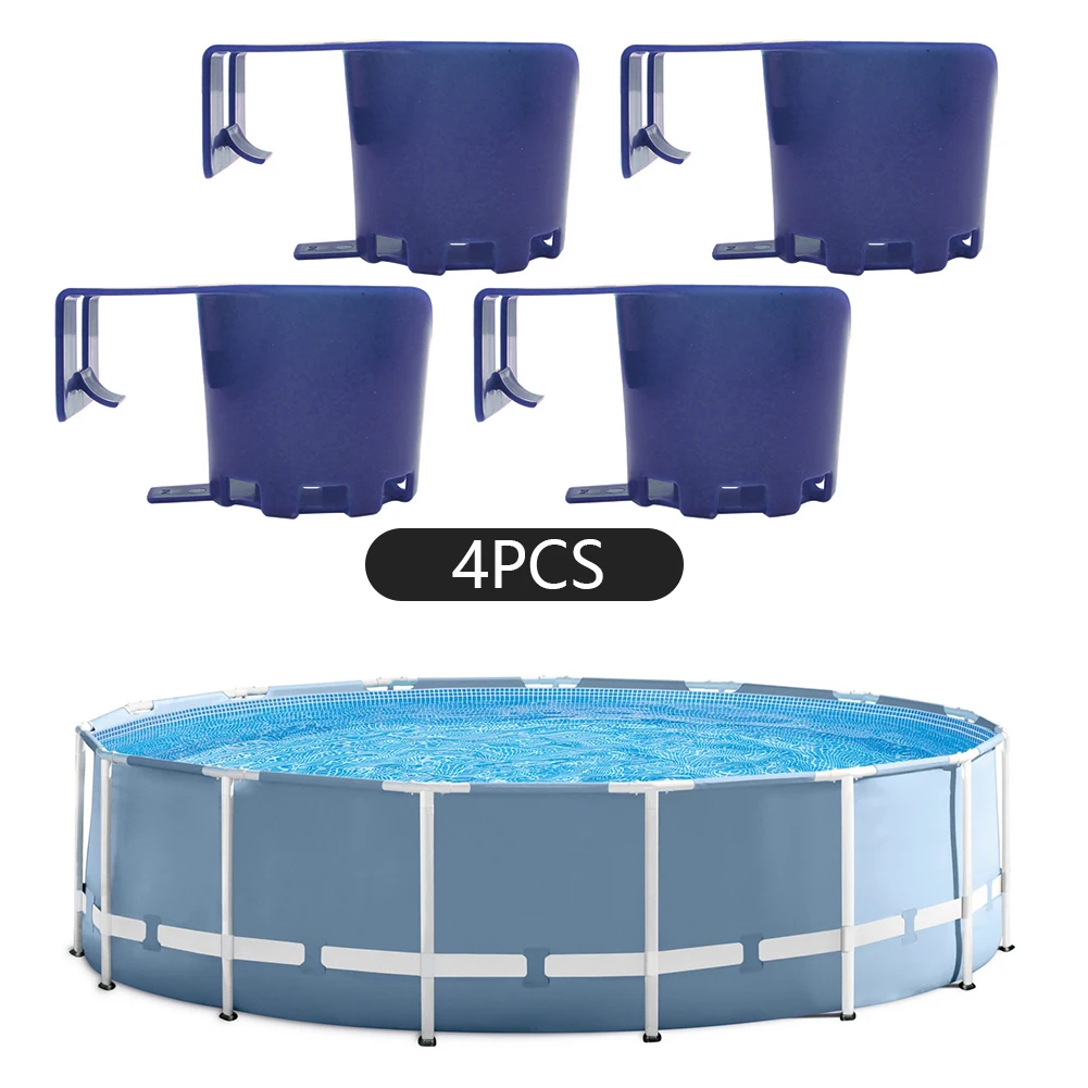 

4pcs Refreshing Drinks Poolside Cup Holder Swimming ABS No Spills Easy Install Party Above Ground Coasters Summer Sturdy Storage