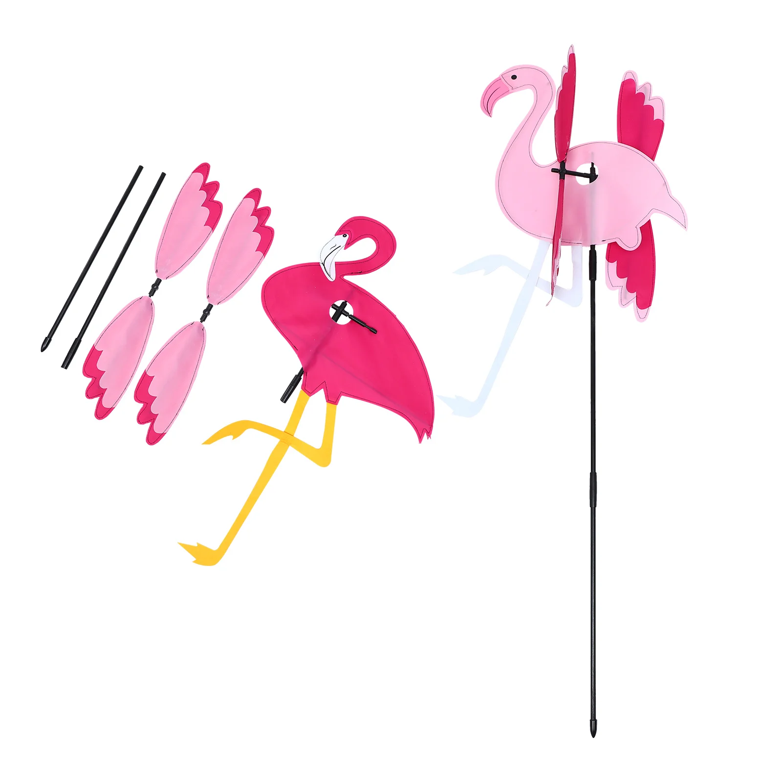 

Wind Pinwheels Figurines: 2pcs Christmas Bird Whirligig Windmill for Garden Lawn 106x46cm