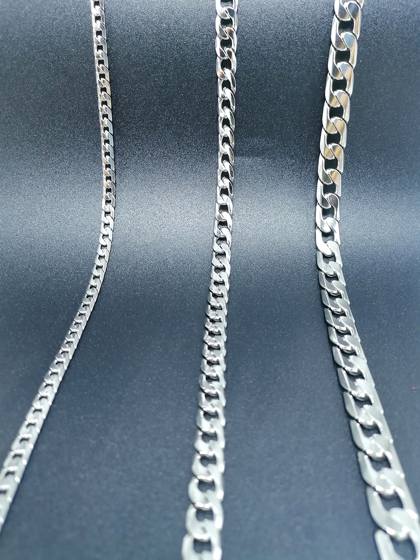 Панцирная цепь из кубинской стали для мужчин ожерелье нержавеющей ширина 6/8/12 мм
