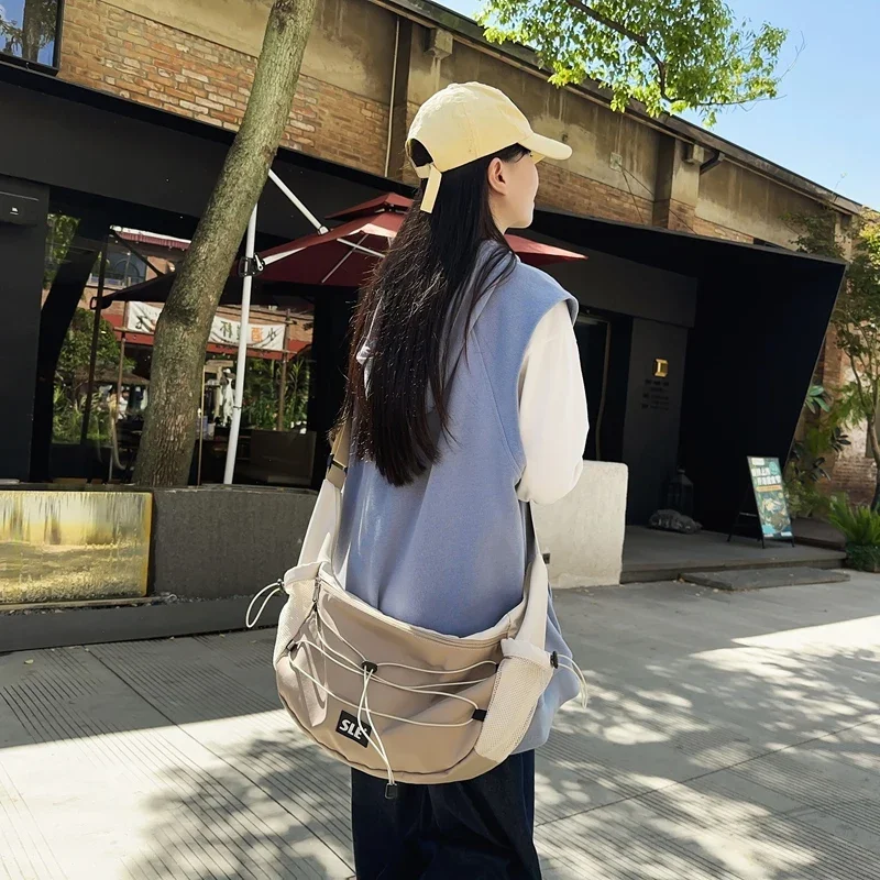 Нейлоновая сумка через плечо Colorblock вместительная Сетчатая Сумка унисекс 2024