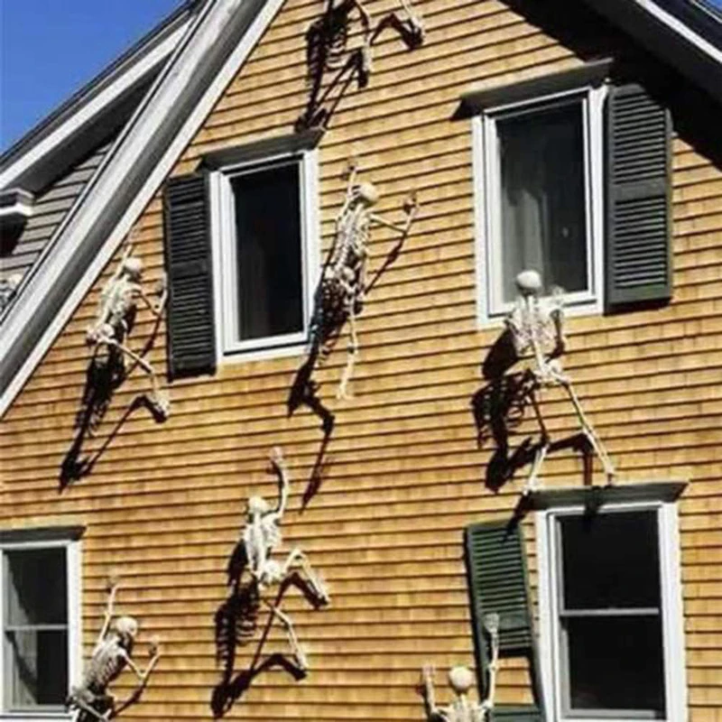 

✅2023 Scary Halloween Decoration Halloween Props Luminous Hanging Decor Outdoor Party Horror Luminous Movable Skull Skeleton