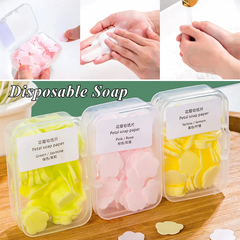 

Foaming Bath Hand Washing Soap Slice Travel Scented Soap Paper Disposable Cute Mini Flower Hand-washing Handwashing Soap
