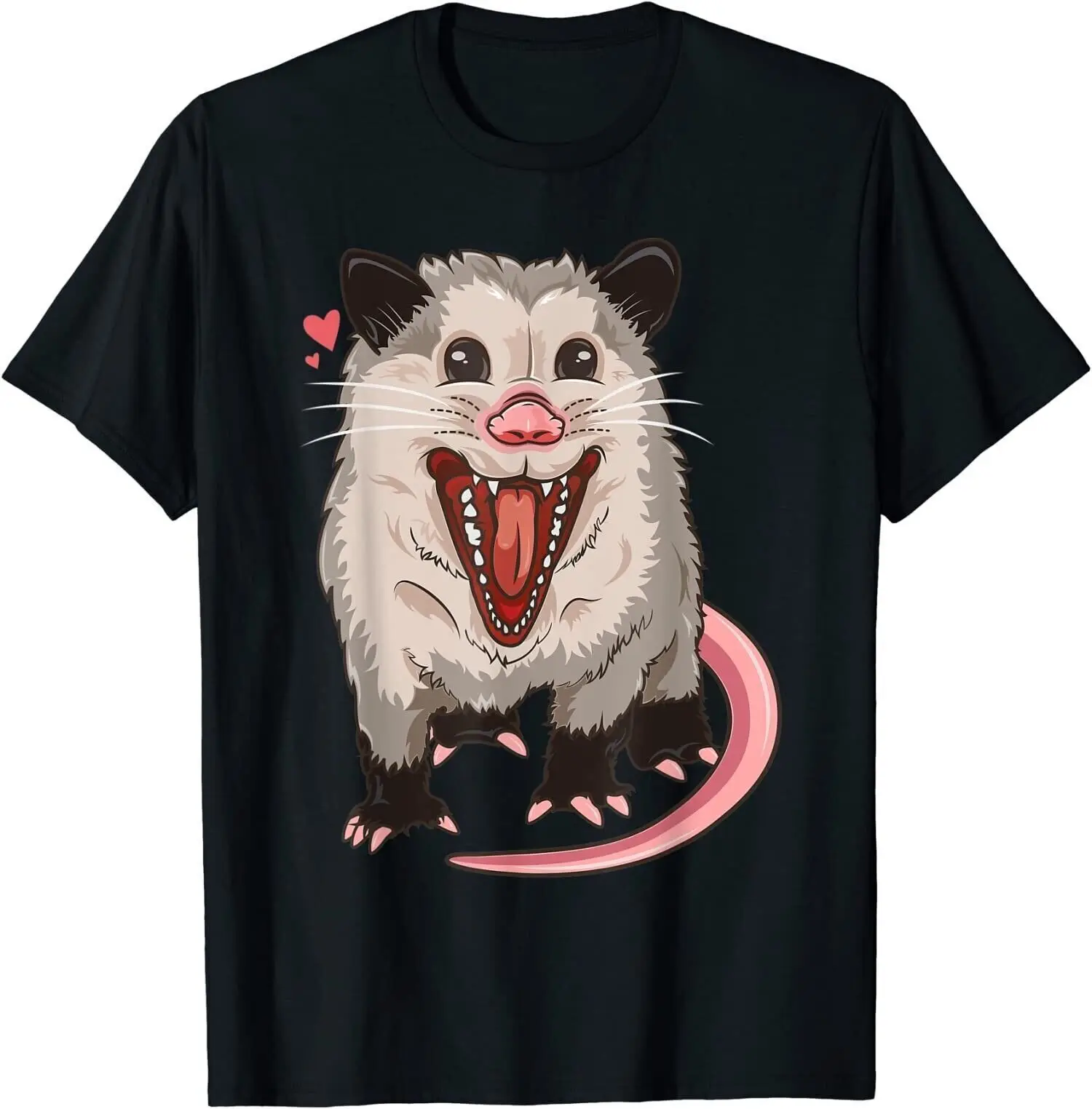 

Happy Possum Cute Design Great Gift Print T Shirt Men Grunge Streetwear Short Sleeve Simple Style Printing Tees Japanese Tops