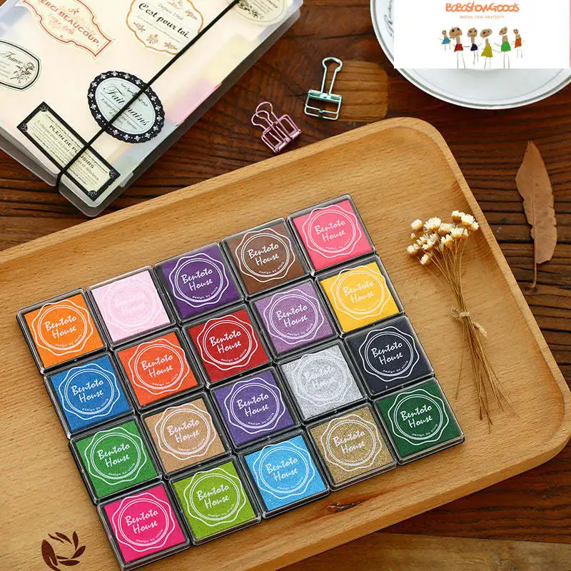 

20 Colors/Box Cute Seal Pad Finger Painting Color Inkpad