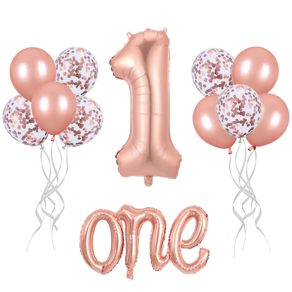 

Воздушный шар для дня рождения, розовое золото, цифровой воздушный шар, 1, 2, 3, 4, 5 лет, для девочек, аксессуары для дня рождения, свадьбы, украшение для будущей мамы
