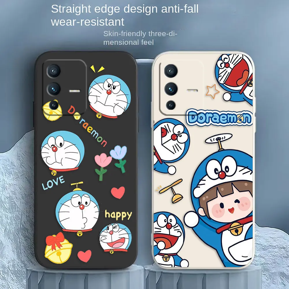 

Cartoon D-Doraemon Cat Phone Case For VIVO S5 S6 S7 S9 S9E S10 S12 S15 S16 S16E T1 T2X V15 V20 V21 V23 PRO 5G Case Funda Shell