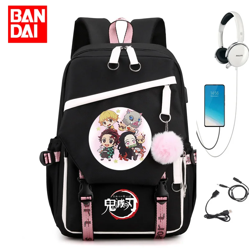 

Ghost Slayer: Blade School Bag Anime Peripheral Backpack for Men and Women Two-dimensional Stove Gate Tanjiro You Bean Backpack