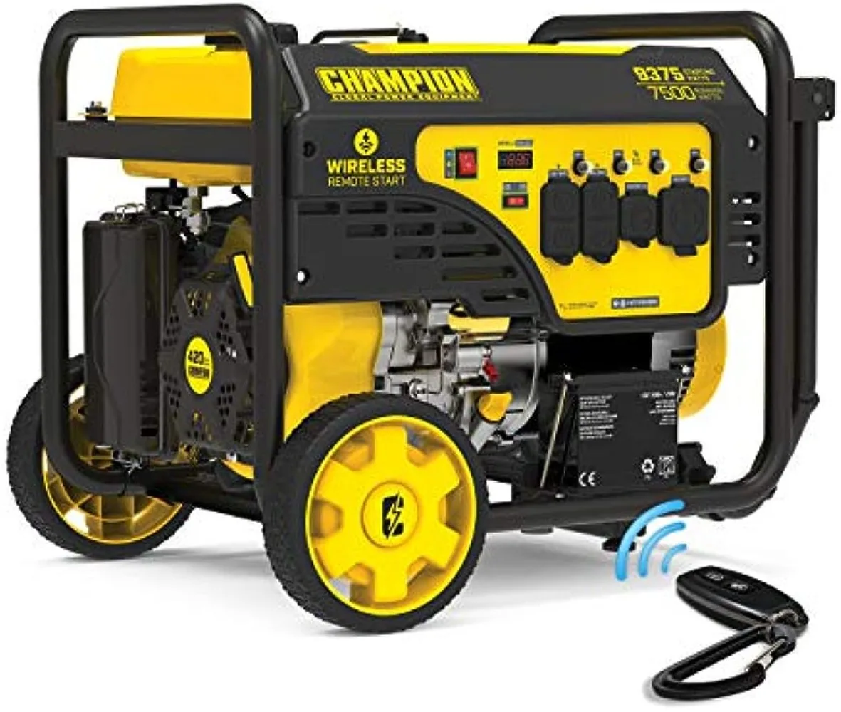 

Champion Power Equipment 201004 9375/7500-Watt Portable Generator, Wireless Remote Start