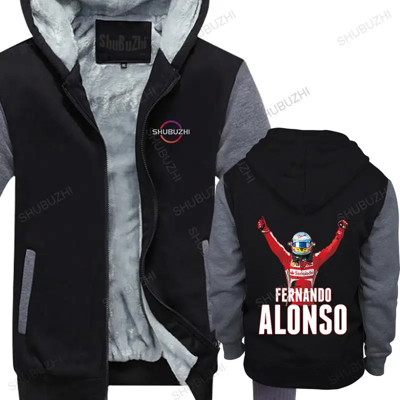 

new arrived man hoodie winter thick hooded jacket tops F1 RACER Fernando Alonso male vintage autumn fellce sweatshirt hoody