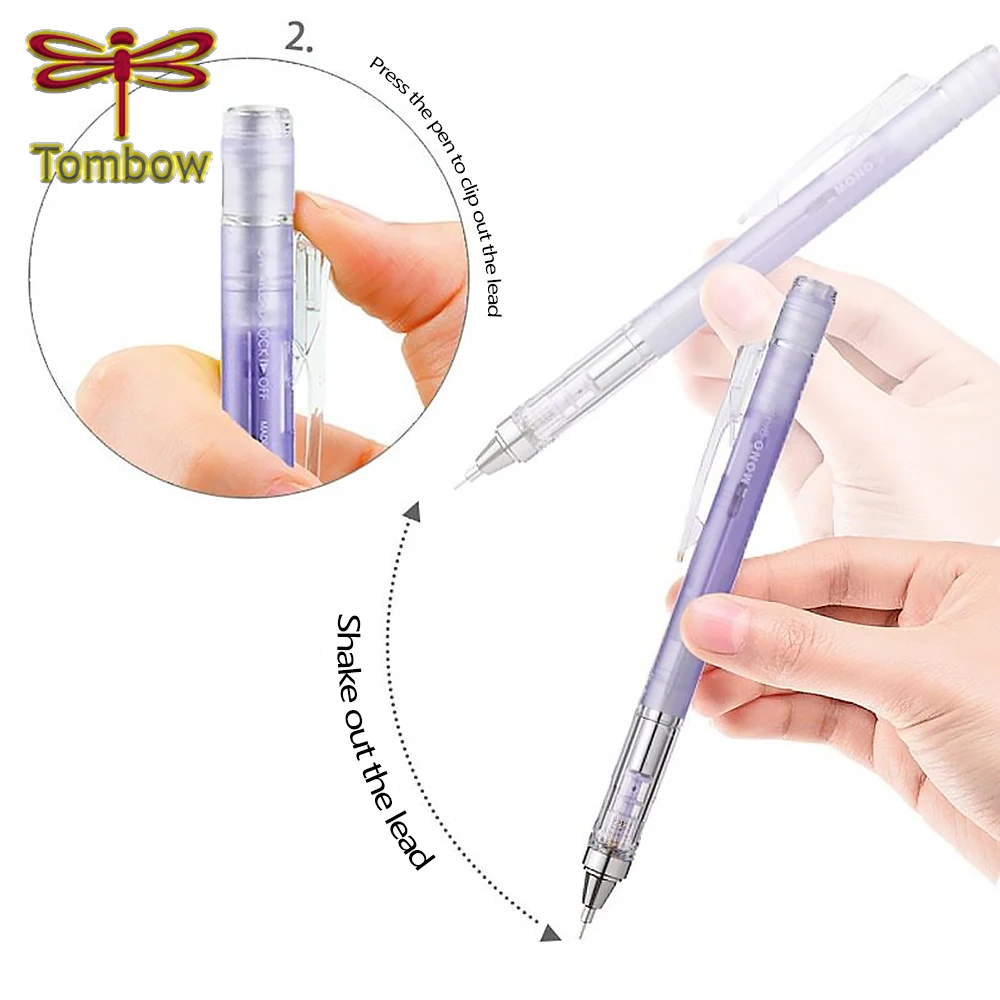 Фото 1 шт. Японские механические карандаши Tombow с цветочным узором, лимитированная серия, 0,5 мм, с низким центром тяжести, милые канцелярские товары, к школе №4