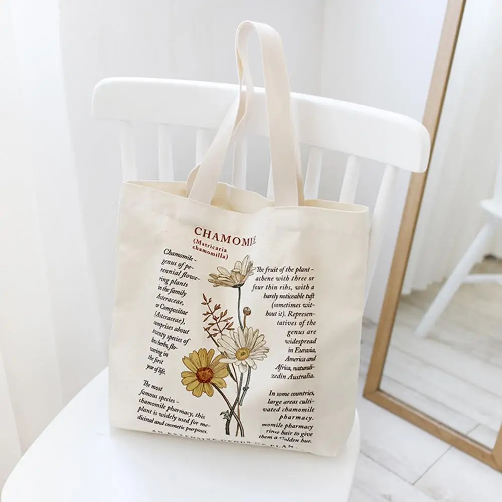 

Shoulder Tote Bag Nice-looking Shoulder Bag Flower Letter Printed Shoulder Tote Bag