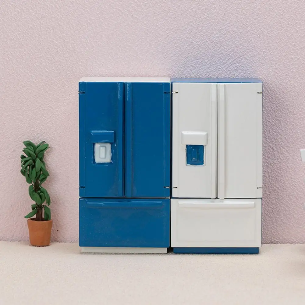 

Portable Creative Dollhouse Double Door Refrigerator for Micro Landscape