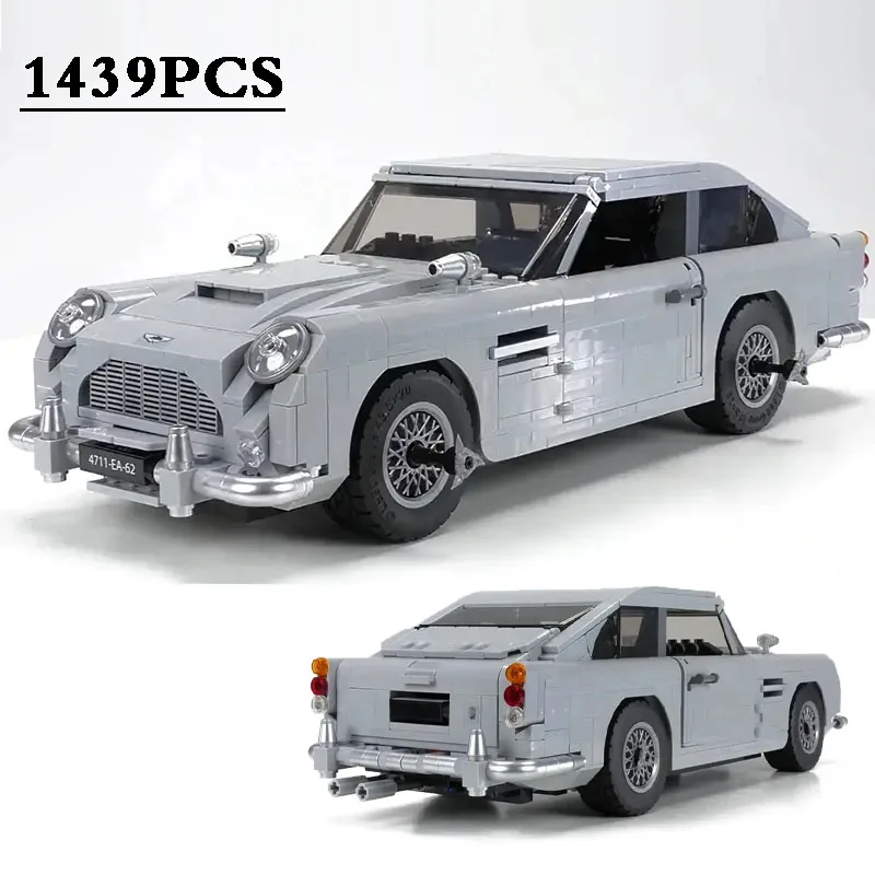 

1439PCS James Bond DB5-007 classic car model building block fit 10262 assembled brick toy gift for adult boys Christmas gifts
