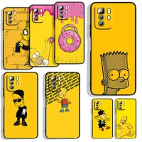 anime simpsons for xiaomi redmi note 11s 11t 11 10s 10 9t 9s 9 8t 8 7 6 5a 5 4x pro black soft phone case capa