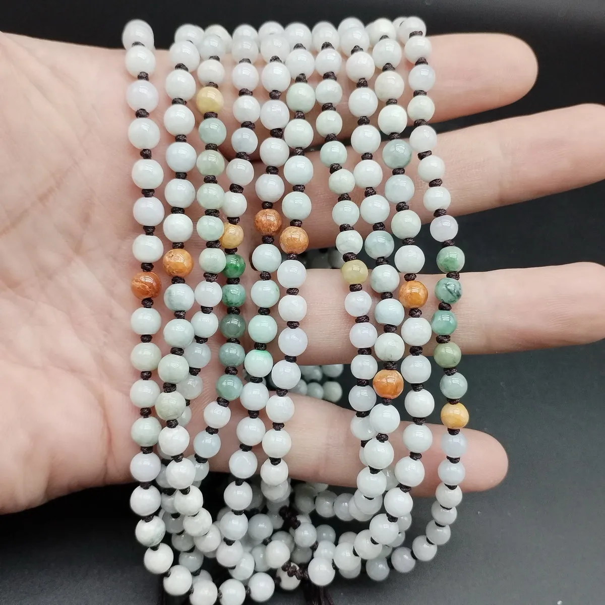 Натуральный нефрит ожерелье N108